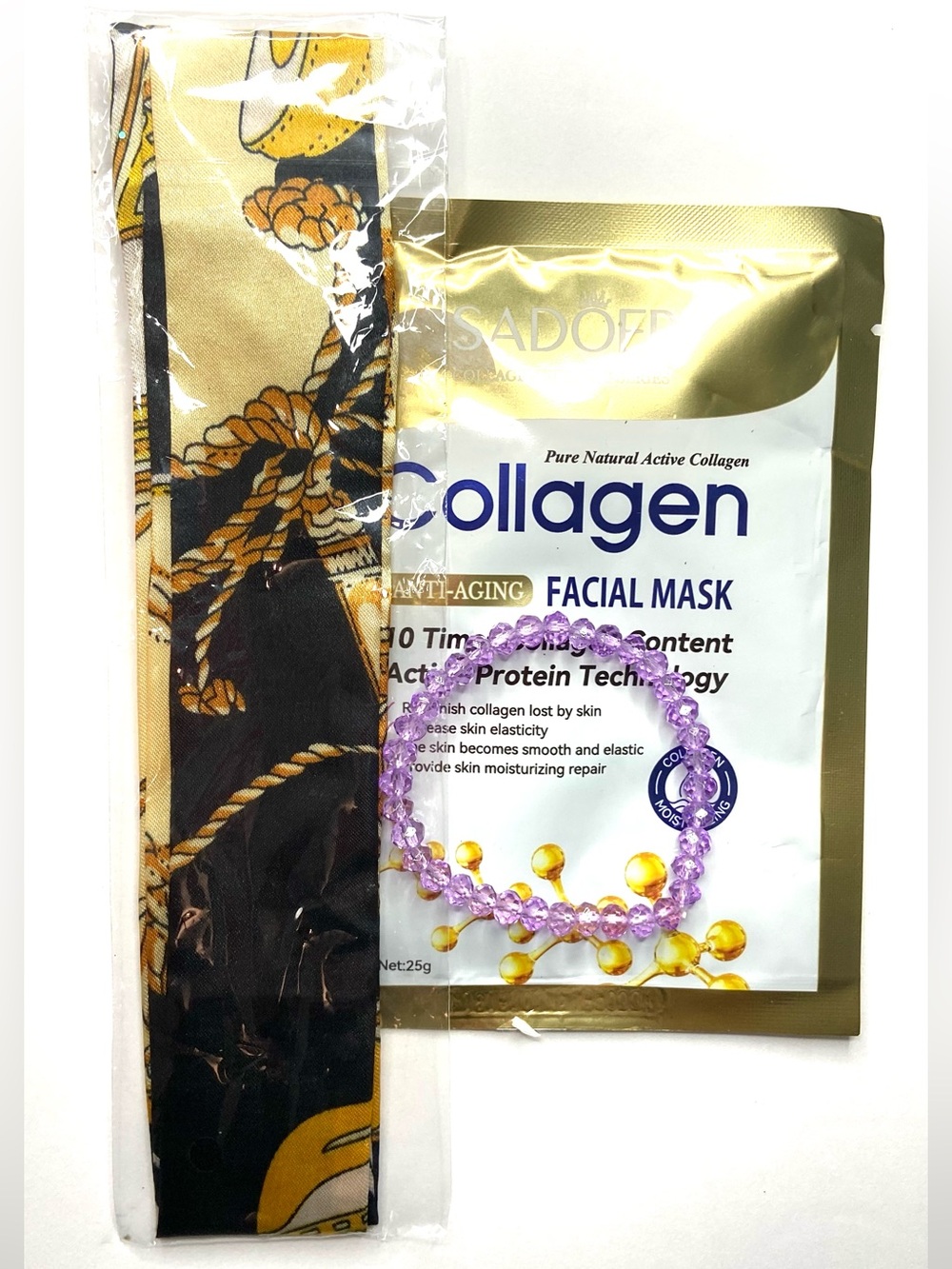 3 pca face mask bag scarf bracelet